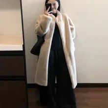 環境に優しい厚手ファーコート【立ち襟・保温・フィットデザイン】