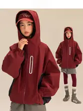 女の子用 秋冬登山服【防水・耐磨・個性的な安全ライト付き】