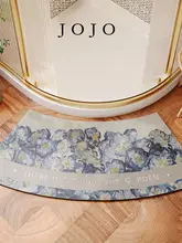 JOJO'S L. PD.グレースフル 油絵デザインのバスルーム用アーチ形マット【吸水・滑り止め】