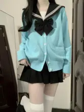 秋向けオリジナルJK制服風ニットカーディガン【長袖・ゆったりシルエット・カジュアル】