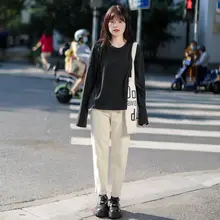 女性用 米色 細身デニムパンツ【ハイウエスト・スリムフィット・ライトカラー・ストレート】