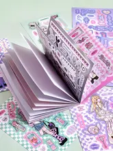 20枚セットの可愛いエレクトロニックガールズ原創キャラクター手帳ステッカー【Y2Kデザイン・手帳用】