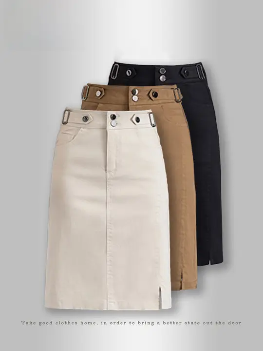 エグミ ホワイト デニム スカート