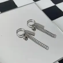 ピアス イヤリング レディース フープ マルチレイヤーチェーン 豚の鼻モチーフ ストリート エッジー クラブ パーティー「ANSS」