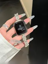 Apple Watch用 ザ・タム 鑽石風デザイン金属バンド【41mm・40mm対応・スタイリッシュ・女性用】