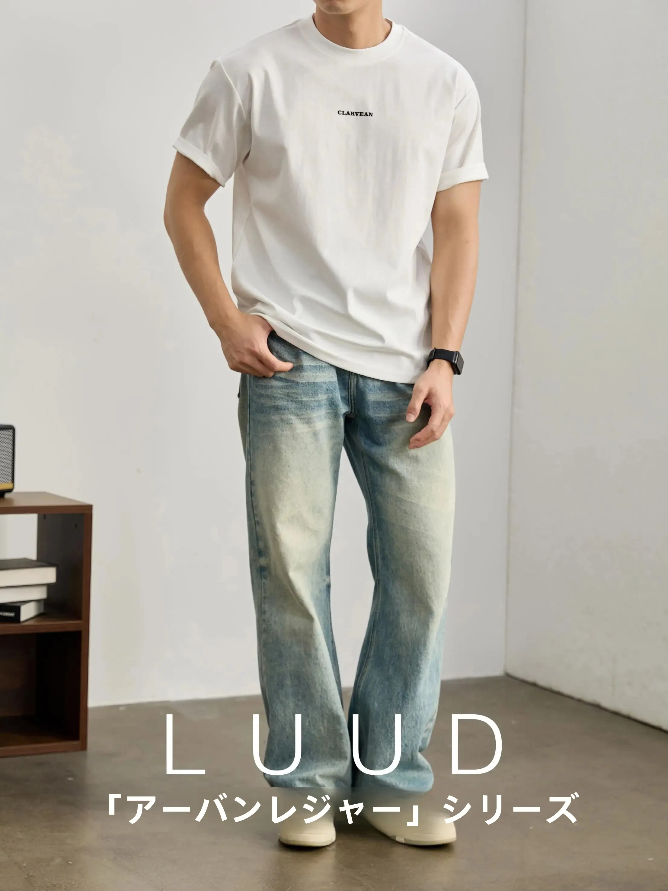 LUUD シンプルデザイン半袖Tシャツ：通気性と快適性を重視した夏服メンズブランドの代表作