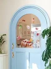 可愛いケーキの静電気ステッカー【キッチン・ガラスドア・窓用・春の雰囲気を演出】