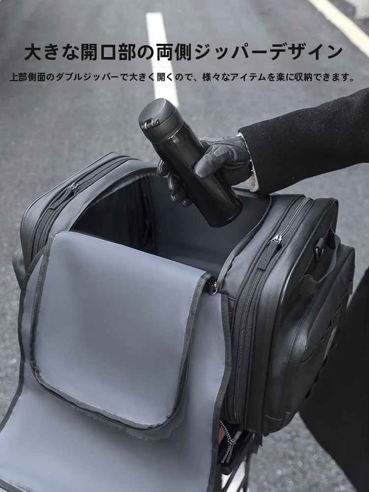 バイク後部バッグ east pack：通勤・旅行向けのユニバーサルデザインと反光機能の実用性解析