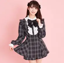 清楚なデザインのリボン付きブラックドレス【脱着可能・色落ちしない】（セットアップ対応）