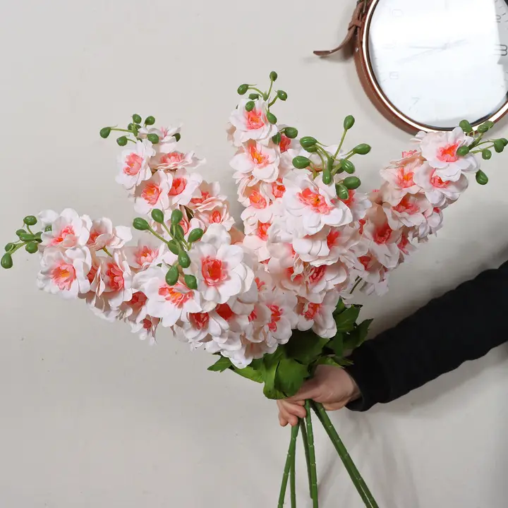 造花 デルフィニウム 大枝 ロングステム シルクフラワー インテリア フロアデコレーション フラワーアレンジメント 撮影背景 インスタ映え