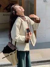 おしゃれな保温性のあるヴィンテージチェック柄パッチワークコットンジャケット【厚手・冬用】