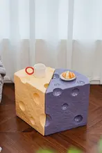ジョジョの角型ティーサイドテーブル【インテリアデザイン・シンプル・クリームチーズ風】