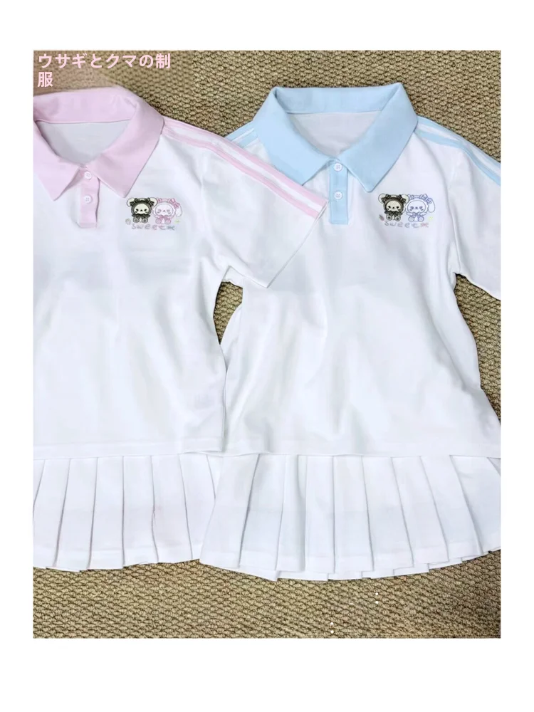 水色の服はどんな色か？透ける感と柔らかさが魅力の「兔熊校服」スタイルで見つめる