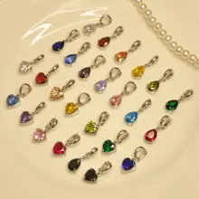 白金色のジルコンデザインペンダント【細かいメッシュとDIYネックレスパーツ】