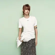 デザイナーコラボ 半袖Tシャツ【ラウンドネック・正肩デザイン】