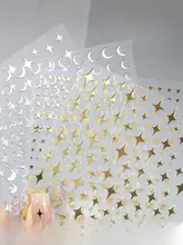 防水フレンチスタイル ネイルシール【星型デザイン・シンプルアクセント・ネイルアート用】