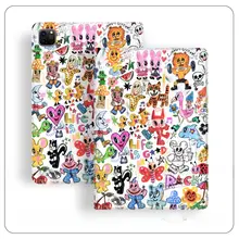 心形アートデザインのiPad Pro用三折保護カバー【12.9インチ／11インチ対応・衝撃吸収】