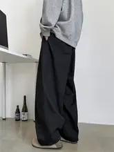 メンズ ゆったりワイドパンツ【カジュアル・コットン・ストレートシルエット・水洗い加工】