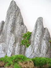 壁飾り 吊り下げ 天空の城 フェイクストーン FRP製 禅風 チャイナテイスト 室内造景 インテリア オブジェ