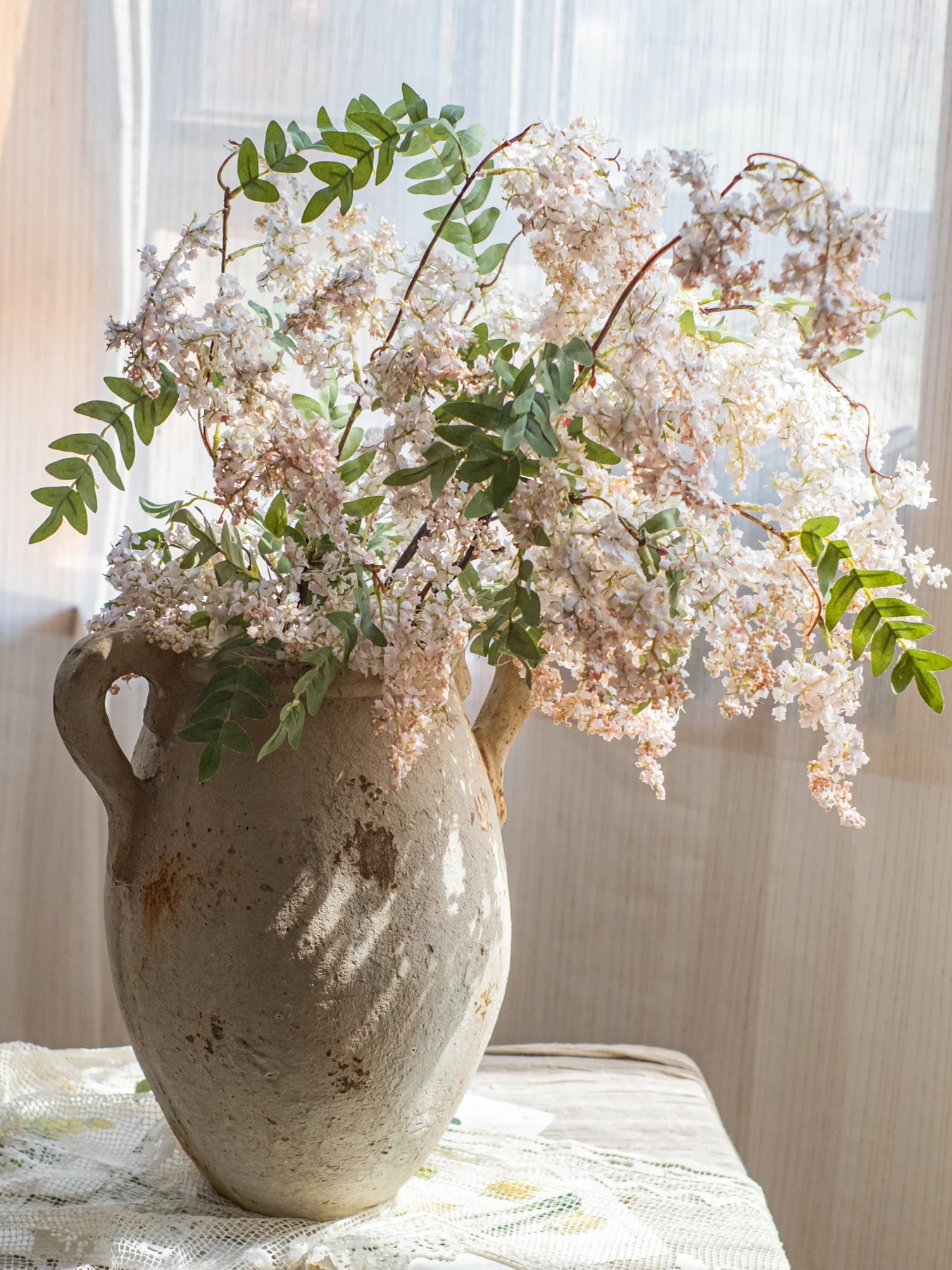 高級造花 假槐花セット：北欧風壁面装飾に最適な紫粉色绢花の使い方と実際の性能
