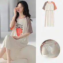 ストライプ柄半袖ルーズフィットワンピース【夏用・ウェア】