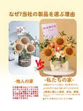 手作りのひまわりブーケ【実用的・ギフト・教師向け】