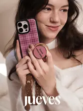 JUEVES スマホケース iPhone対応 手帳型 ヴィンテージ チェック柄 マグネット 着回し オリジナル 「JUEVES」