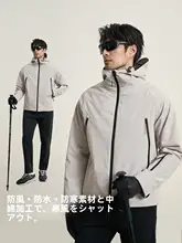 ZINGCHEN 三重防水機能付きフリース裏地フードジャケット【秋冬用・アウトドア・メンズ】