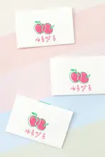 可愛い水蜜桃デザインの手作りエプロンと帽子【フルーツ装飾・居家用】