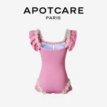 APOTCARE フリルデザインの女性用ワンピース水着【セクシー・・温泉用】