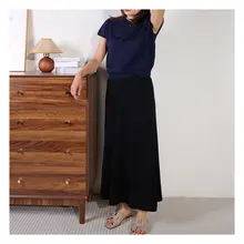 ドイツ製 アセテートリネンウールニット ラウンドネック半袖Tシャツ【レディース・ベーシックデザイン】