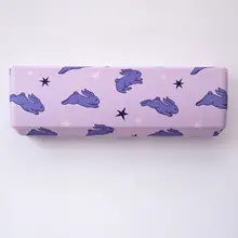 可愛らしい紫色のウサギデザインのエアコン防塵カバー【子供向け・おしゃれなインテリア】