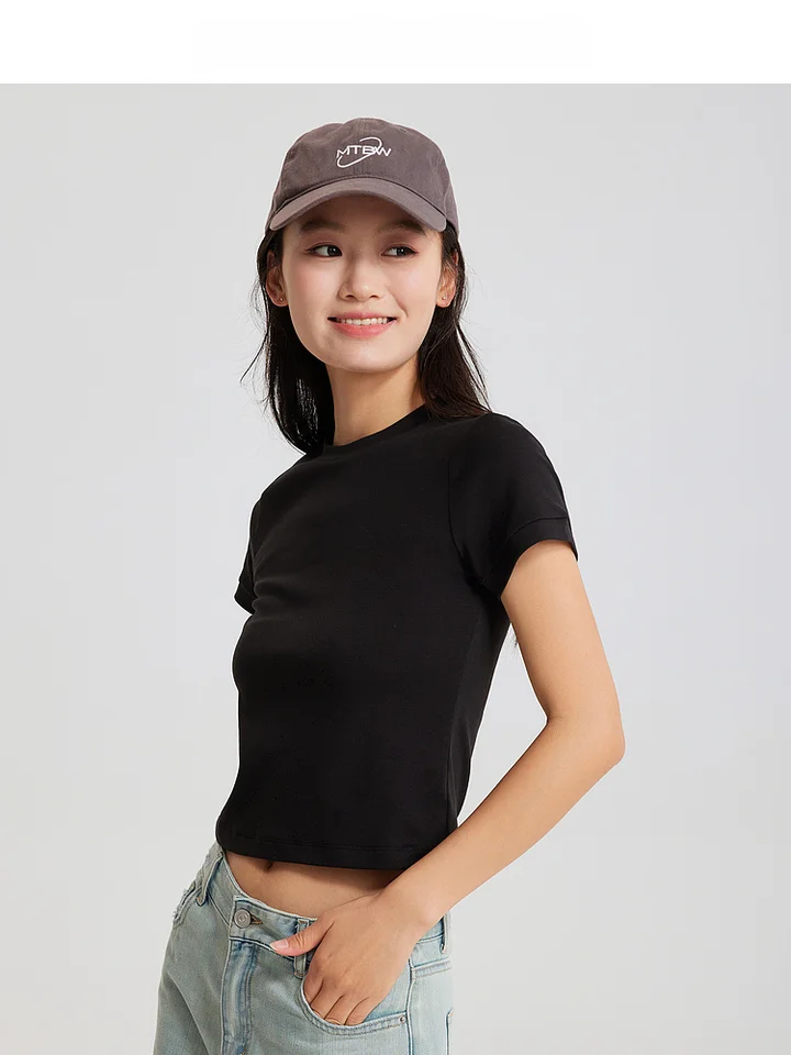 美特斯邦威 レディース短袖Tシャツ【夏用・快適・タイトフィット】
