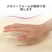 極上の柔らかさの大きな腰用クッション【記憶綿・ドライブ・首用枕】（セットアップ対応）