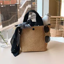 ビーチやリゾートにぴったり！編み込みデザインのトートバッグ【シンプル・フレンチスタイル】