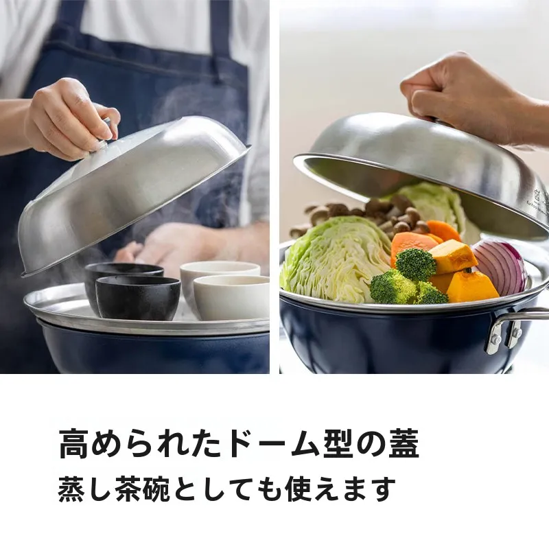 蒸し器 フライパン 304ステンレス蓋付き：家庭用卵蒸し・バンズ用の実用性と耐久性