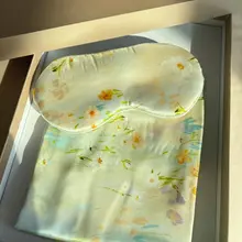 高級絹製枕カバーとアイマスクのギフトセット【旅行用・美肌ケア・安眠アイテム】（セットアップ対応）