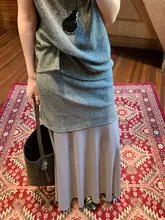 春夏新作 無地ノースリーブトップスとフリルスカート【軽やかな透け感・女性用】（セットアップ対応）