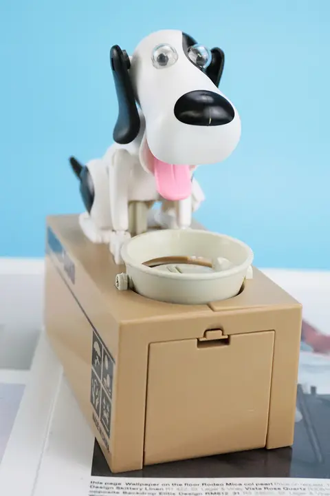 貯金箱 子供 カートゥーン 可愛い 硬貨 創意電動 食いしん坊犬