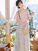 中国風改良漢服【春夏用・上衣・パンツ・女性用】（セットアップ対応）