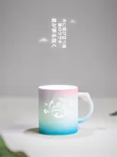 可愛らしい月ウサギデザインの陶器製マグカップ【インテリア・秋の贈り物に最適】