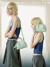 ヴィンテージ風ボウリングバッグ【夏用・斜め掛け・クッション形状】（セットアップ対応）