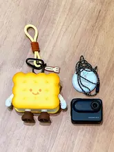 ミニポーチ りんご型 もこもこ 可愛い コインケース イヤホンケース キーホルダー リップケース アクションカムケース 携帯用 通学