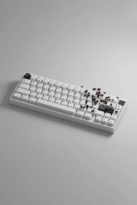 キーキャップ PBT二色成形 ホワイト メカニカルキーボード用 Cherryプロファイル bow 「PBTfans」