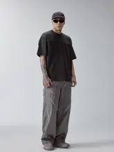 トレンド感あるシンプルデザインの純色Tシャツ【小さめ襟・カジュアル・幅広シルエット】
