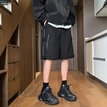 夏用 メンズ防水速乾ワークショートパンツ【カジュアル・ゆったり・ブラック】