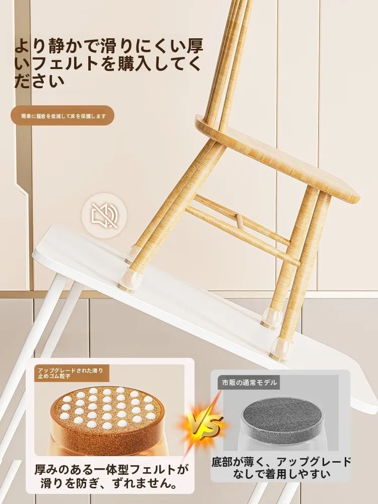 こたつ折れ脚の安定性と静  音性を実証するシリコン保護カバーの実用性