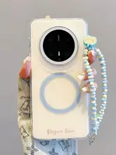 シンプルなグラデーションデザインのスマートフォンケース【Huawei mate70 pro+用・マグネット吸着・チェーン付き】