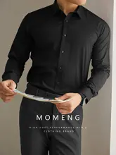 ビジネスカジュアル免烫シャツ【抗皺・長袖・ブラック】