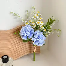 シンプルなデイジーの造花ブーケ【手持ち花・インテリア装飾用】